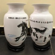 國禮藝術大師言奇、張巖石等藝術陶瓷花瓶定做