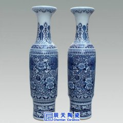 景德鎮落地大花瓶燒制工藝，多作陶瓷禮品用